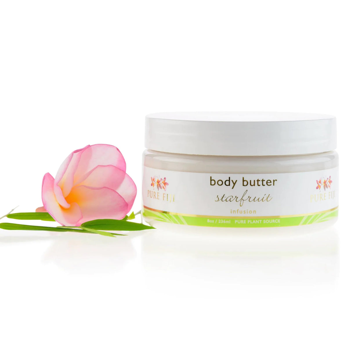 PURE FIJI Body Butter - Moisturizer Body Butter Cream - Face Cream and Body Lotion for Dry Skin with Natural Oils & Vitamin E Body Butter For Women for MenStarfruit 8oz