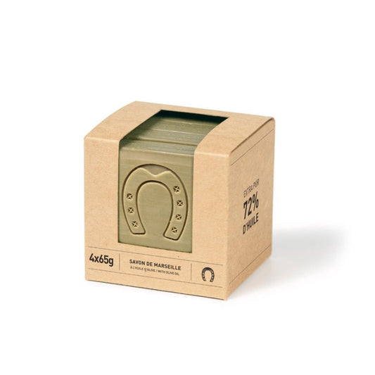 Fer à Cheval Pure Olive Savon De Marseille Soap Bar Sliced Cubes French Olive Oil Soap Bar Slices 4x65g/2.29oz