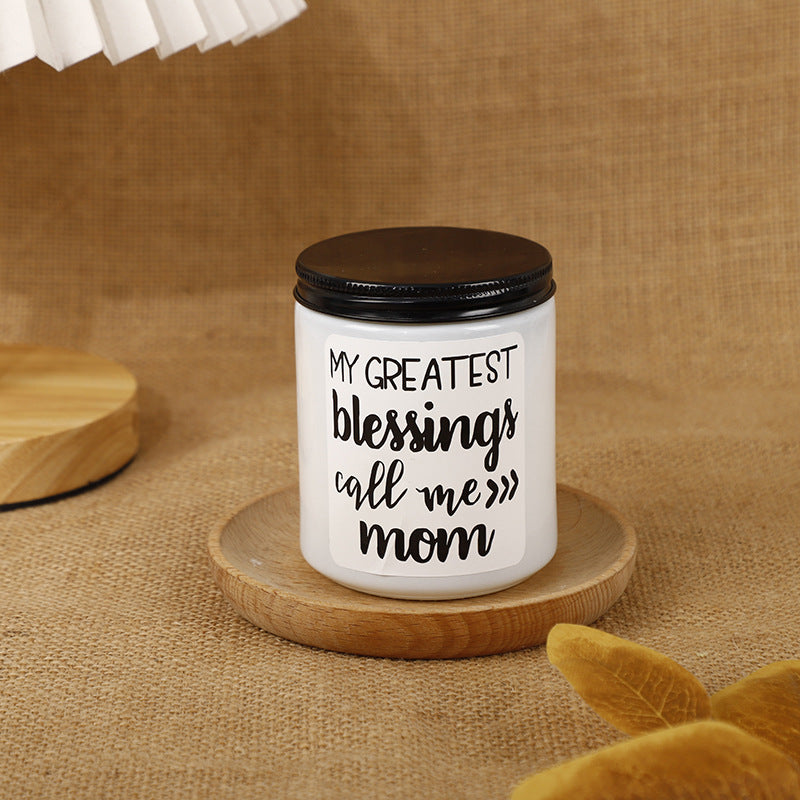 Custom Lavender Scented Soy Candle in Glass Cup