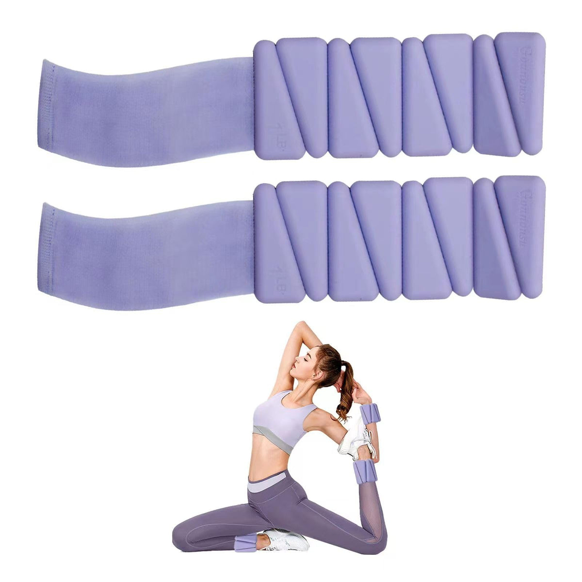 Gonnousu Ankle Weights - Adjustable Wearable ankle weights for women and man Set of 2 (1lb Each) for Enhanced Training | Wrist Weights Perfect for Yoga Dance Barre Pilates Cardio Aerobics and