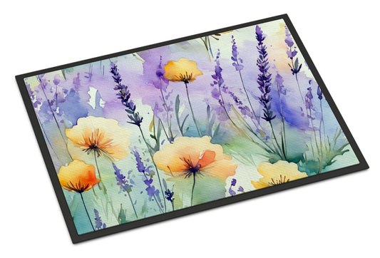 Lavender in Watercolor Doormat