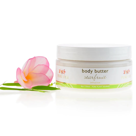 PURE FIJI Body Butter - Moisturizer Body Butter Cream - Face Cream and Body Lotion for Dry Skin with Natural Oils & Vitamin E Body Butter For Women for MenStarfruit 8oz