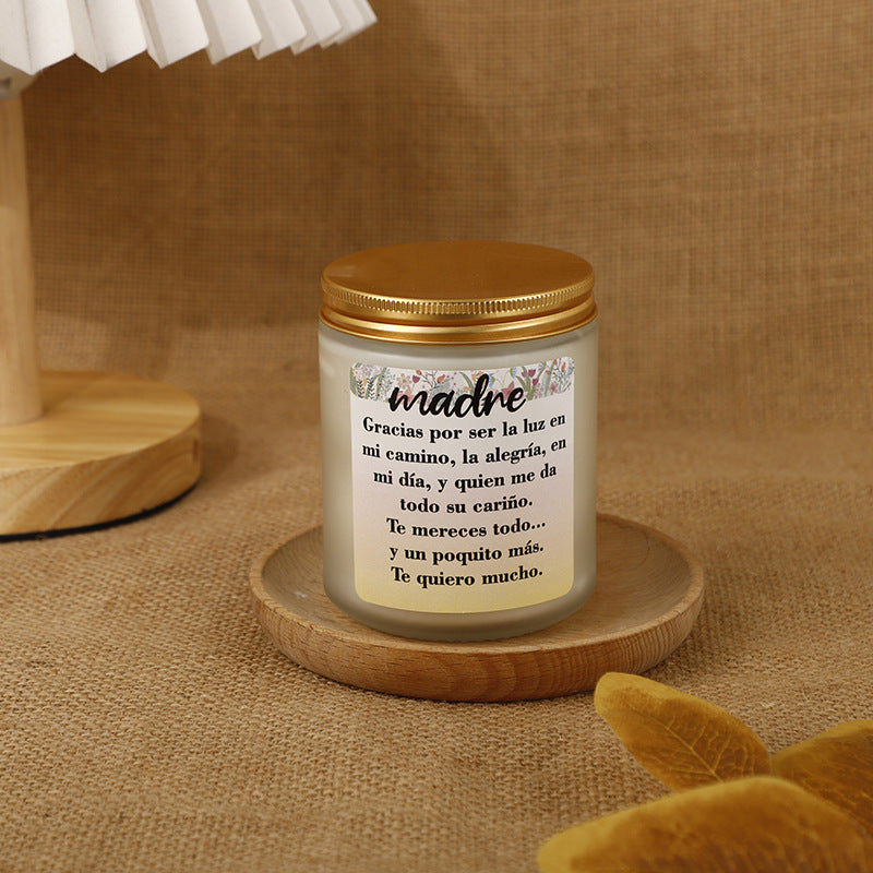 Custom Lavender Scented Soy Candle in Glass Cup